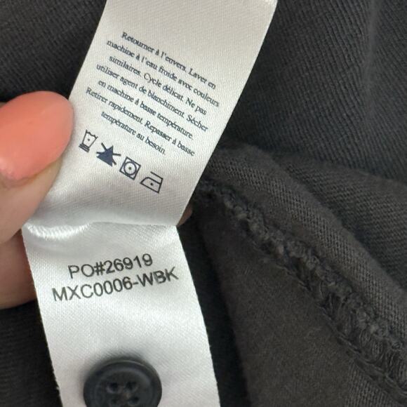 Faherty Short Sleeve Knit Seasons Shirt Men XL Washed Black Pockets Casual READ - Picture 8 of 12